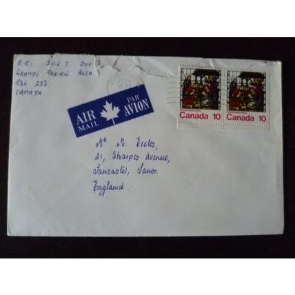 Canada 1976 Christmas TB Snowflake Seal Lancaster cover air mail stamps