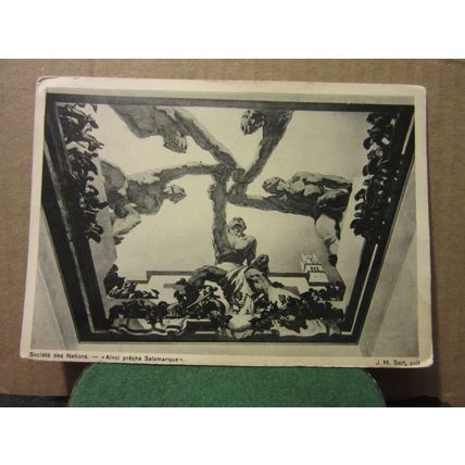 SOCIETY OF NATIONS, Geneva, used postcard..1937 postmark =