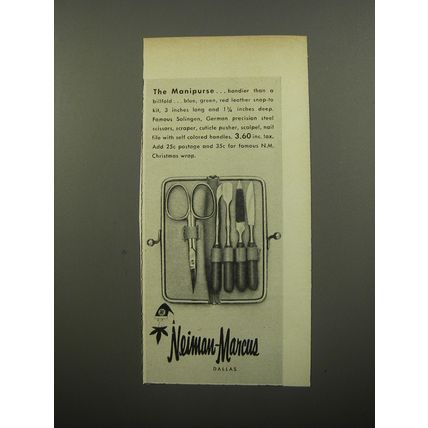 1951 Neiman-Marcus Manicure Set Ad - The Manipurse