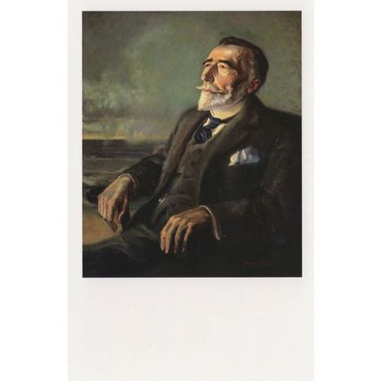 Joseph Conrad Of Heart Darkness Book Rare Painting Postcard
