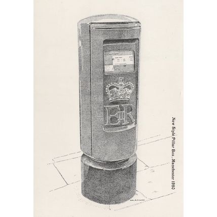 Manchester Pillar Royal Mail Letter Post Box 1980 FDC Postcard