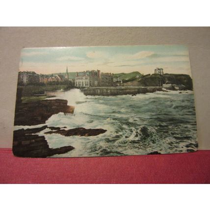 ROUGH SEAS AT WILDERSMOUTH, ILFRACOMBE, unused antique postcard by Hartmann =