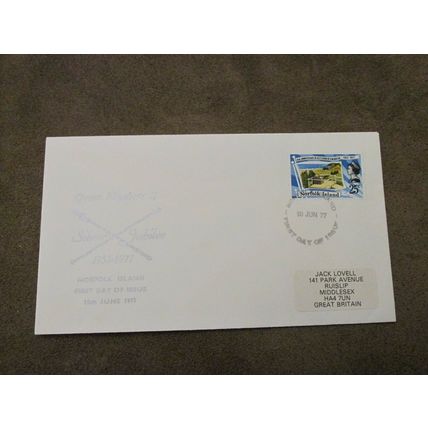 1977 Norfolk Island postal FDC Cover - Queen Elizabeth Silver Jubilee n2