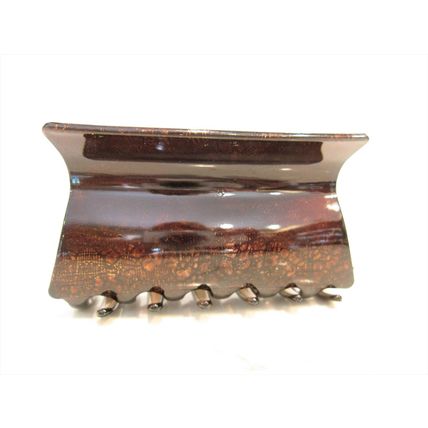 Painted marbled design acrylic hair claw clamp clips