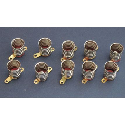 10 X MES LAMP BULB BASE HOLDERS E10 NEW WITH SOLDER TAGS