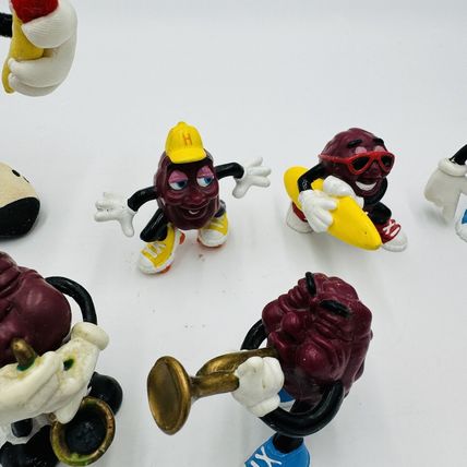 Calrab California Raisins 1988 Action Figurines Applause Lot 9 Pieces Vintage