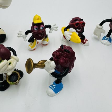 Calrab California Raisins 1988 Action Figurines Applause Lot 9 Pieces Vintage
