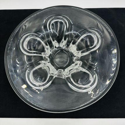 Severes Crystal Centerpiece France 14.5in Wide Large Vintage Fruitbowl Serveware