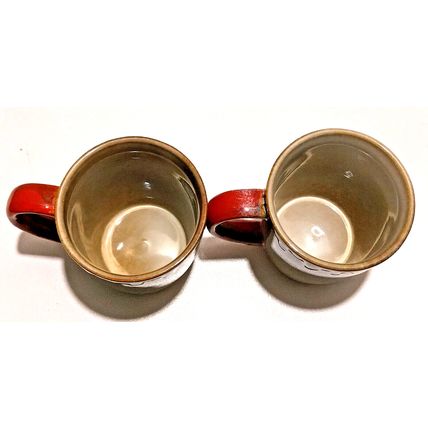 2 Snowman Christmas Mugs Ceramic 12 oz Holiday Hot Cocoa Coffee Tea Hot Cider