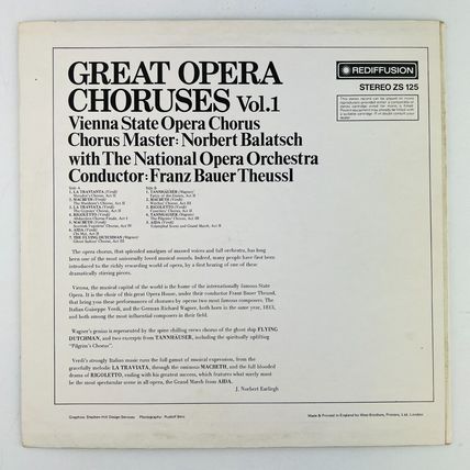Vienna National Opera Orchestra & State Opera Chorus Great Opera Choruses Vol 1