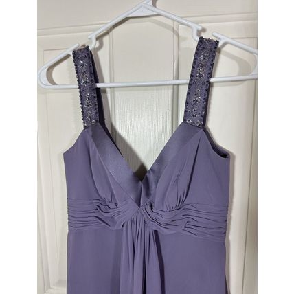 David's Bridal Lavender Bridesmaid, Prom, Homecoming Dress Sequin Straps Stained
