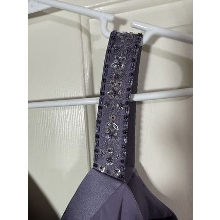 David's Bridal Lavender Bridesmaid, Prom, Homecoming Dress Sequin Straps Stained