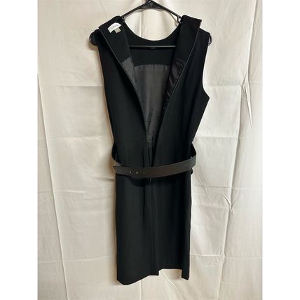 Calvin Klein Women's Black Sleeveless Sheath Dress Size 10 Belted