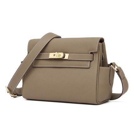 Women's Genuine Leather Crossbody Bag Handbags Purses Grey