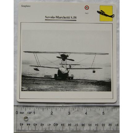 Savoia Marchetti S.58 - Italy - Seaplane - Collectors Club Card