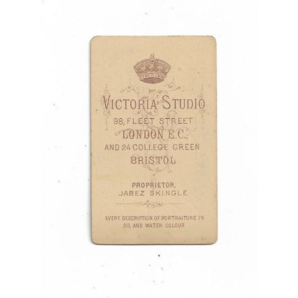 CDV, Young Man, Victoria Studio, Fleet Street, London.