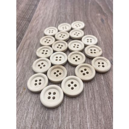 18mm Natural Wooden Buttons 4 Hole Great For Cardigans Sewing Knitting Crafts