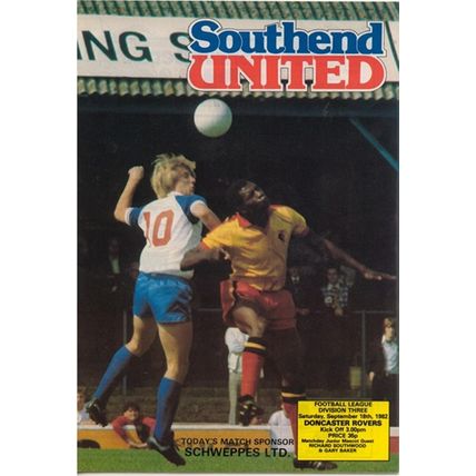 SOUTHEND UNITED v DONCASTER ROVERS LEAGUE DIV 3 1982