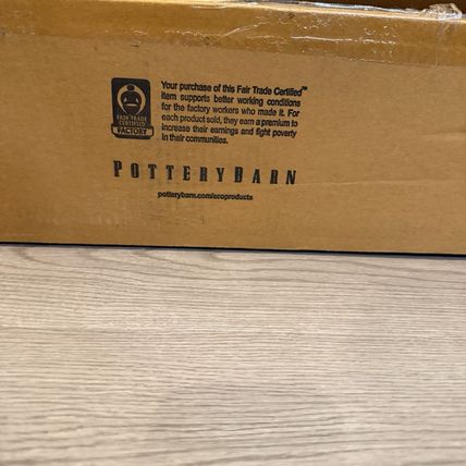 Pottery Barn Hanging Picture Frame Rail Wood & Bronze 2 Chain New Boxed
