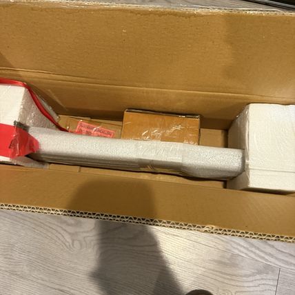 Pottery Barn Hanging Picture Frame Rail Wood & Bronze 2 Chain New Boxed
