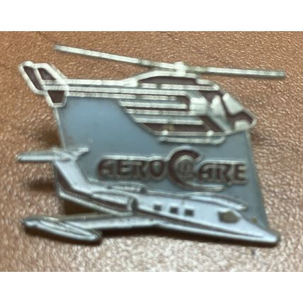Vintage AEROCARE Lapel Pin Helicopter & Airplane Medical Evacuation Service