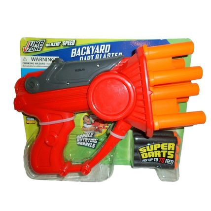 Backyard Dart Blaster With Doubled Rotating Barrels