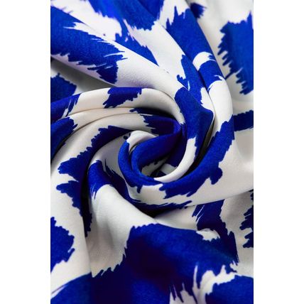 Blue Western Abstract Geometric Printed Maxi Dress