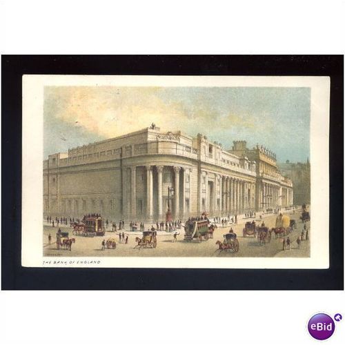 LONDON Bank Of England Art Postcard