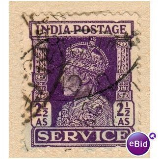 India 1939 - SG O148 - KGV1 2&1/2a violet (SERVICE) used
