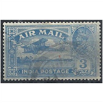 India 1929 SG221 3a Blue Fine Used . . .