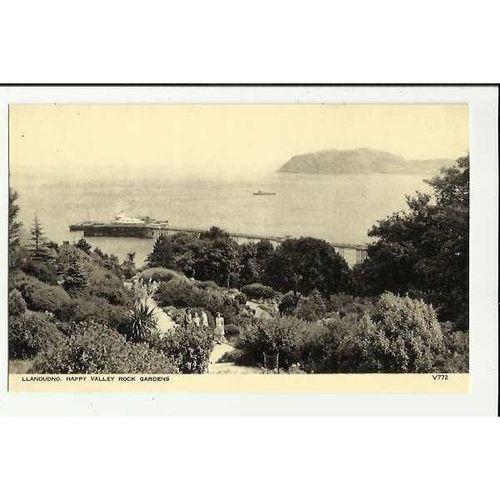 Wales LLANDUDNO Happy Valley Rock Gardens Postcard by Photochrom (V772)