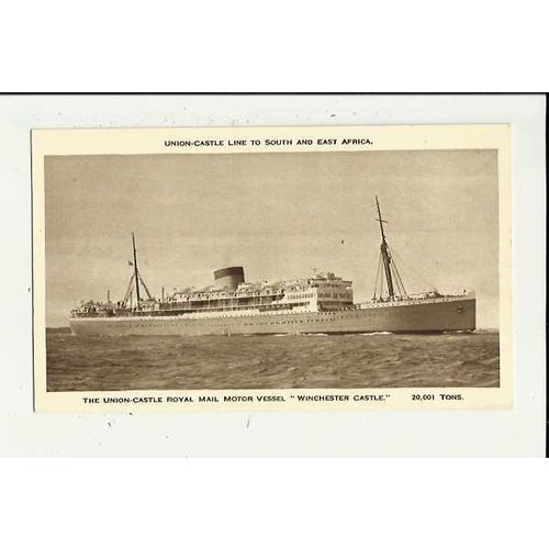 Union-Castle RMMV WINCHESTER CASTLE Company Postcard