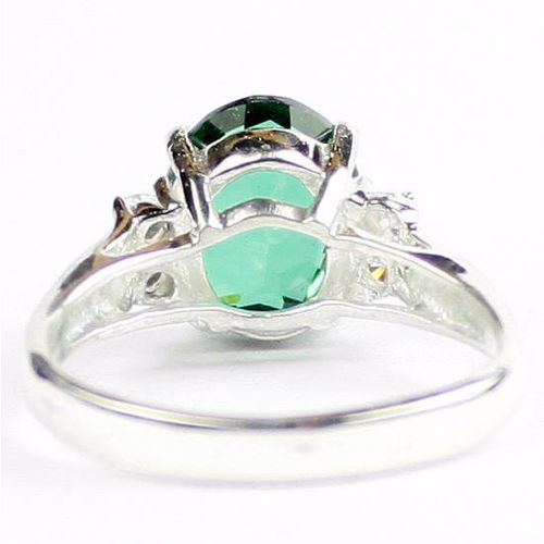 Russian Nanocrystal Emerald, 925 Sterling Silver Ring, SR123