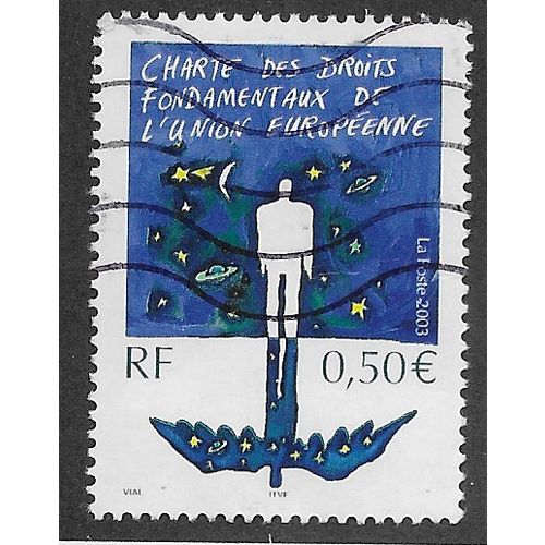 FRA 2003 50c 'HUMAN RIGHTS CHARTER' FINE USED (EBID56-495)