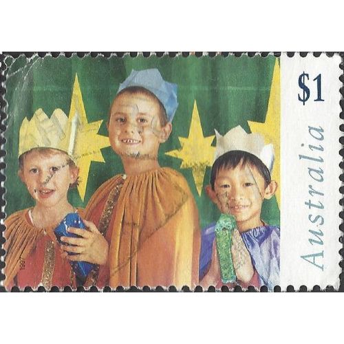 AUSTRALIA, CHRISTMAS, Nativity Play, Three Kings, green 1997, $1, #2
