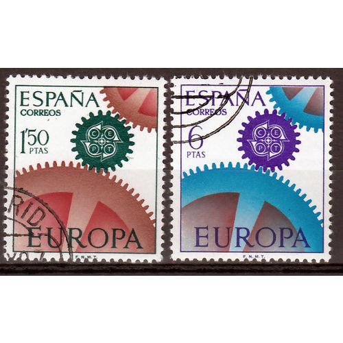 Spanje Europa Cept 1967 gestempeld