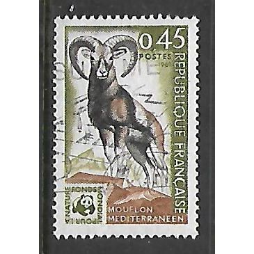FRANCE 1969 45c NATURE CONSERVATION MOUFLON SG 1847 FINE USED#