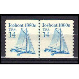 2134 14c Iceboat Very Fine MNH Dry Gum CNP Left 1 CA0666