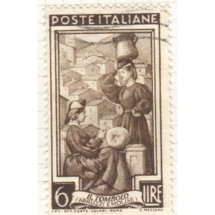 Italy 1950 - 6L dark brown - Provincial Occupations - used