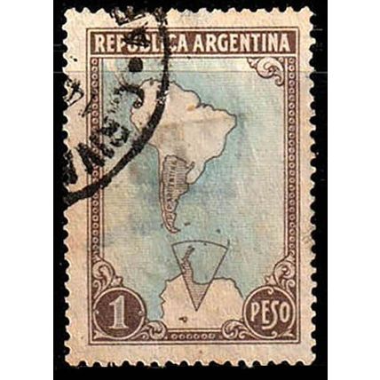 Argentina 1951 Map 1p Used Stamp