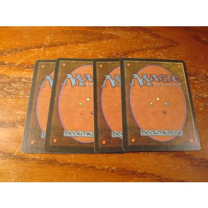 Magic The Gathering, MTG, 4-Cards, 1994, HIGH TIDE, ex