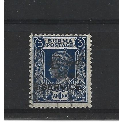 Burma.O44 1a Blue.Fine Used.Jul25a