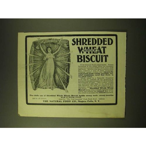 1902 Natural Food Shredded Wheat Biscuit Ad - Shredded Whole Wheat Biscuit