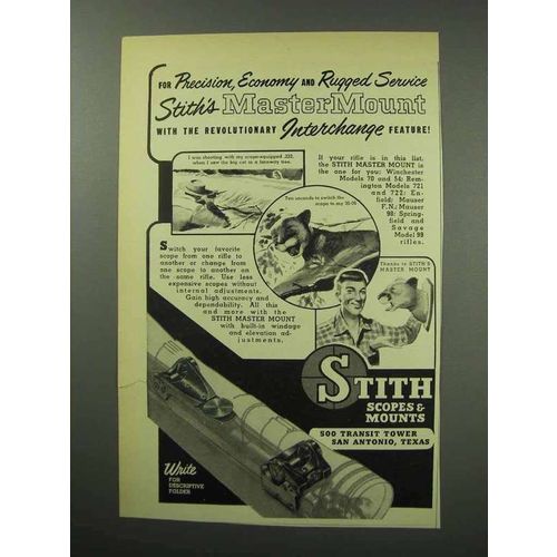 1951 Stith MasterMount Ad - Precision, Economy
