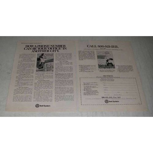 1980 Bell Telephone Ad - Your Office in Another City