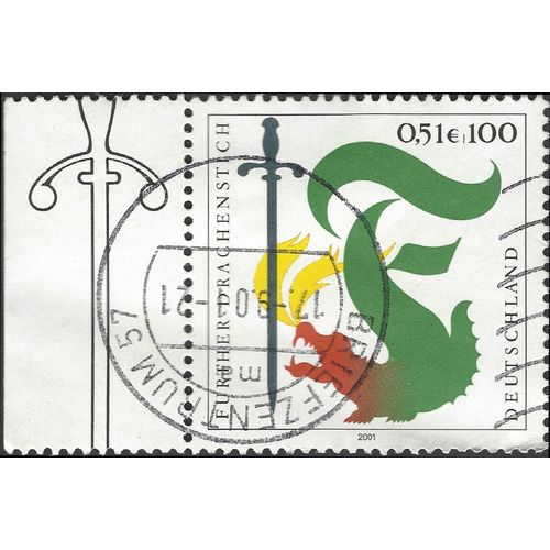 GERMANY, Dragon Lancing Festival, Furth im Wald, green 2001, €0.51, 100pf