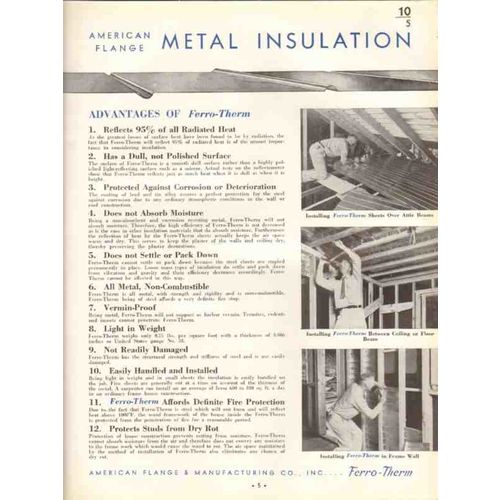 american flange mfg company 1938 metal insulation home vintage catalog
