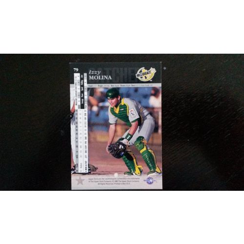 1994 Upper Deck Minors Card # 079 Izzy Molina W/ Autograph Athletics