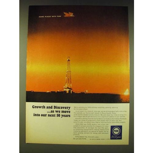 1964 Pure Oil Ad - Growth and Discovery as we move into our next 50 years