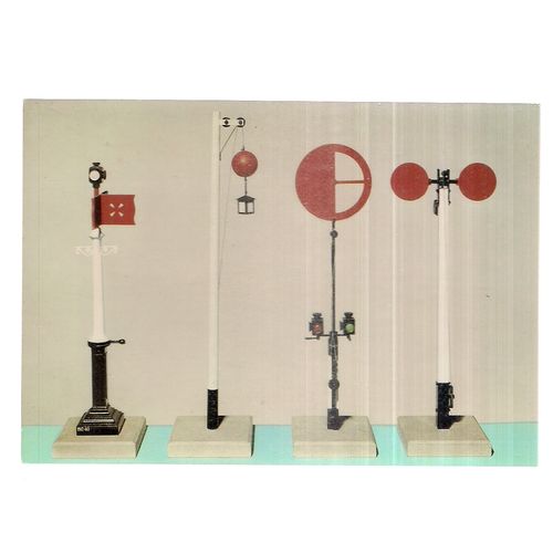 EARLY RAILWAY SIGNALS (models) unused postcard no 453 by Science Museum /